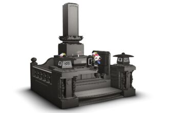 ＫＪ型墓石Ｐ（黒御影）