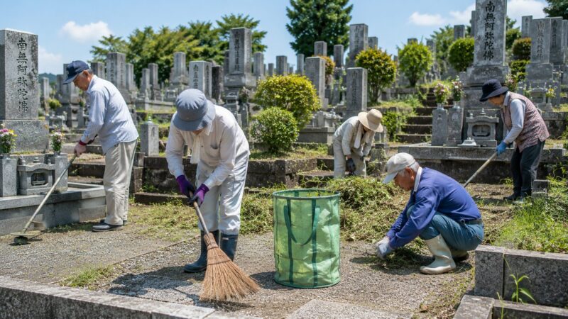 墓地清掃の負担が増えている理由｜高齢化で進む管理問題