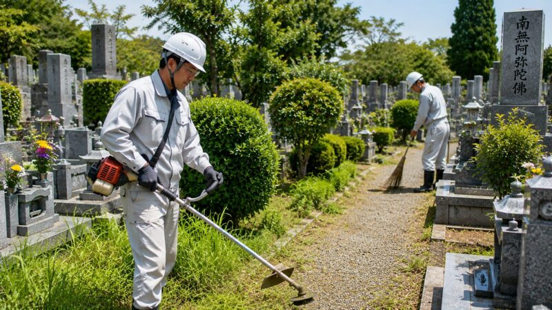 墓地の草刈り・植栽管理を外部委託するメリットと注意点